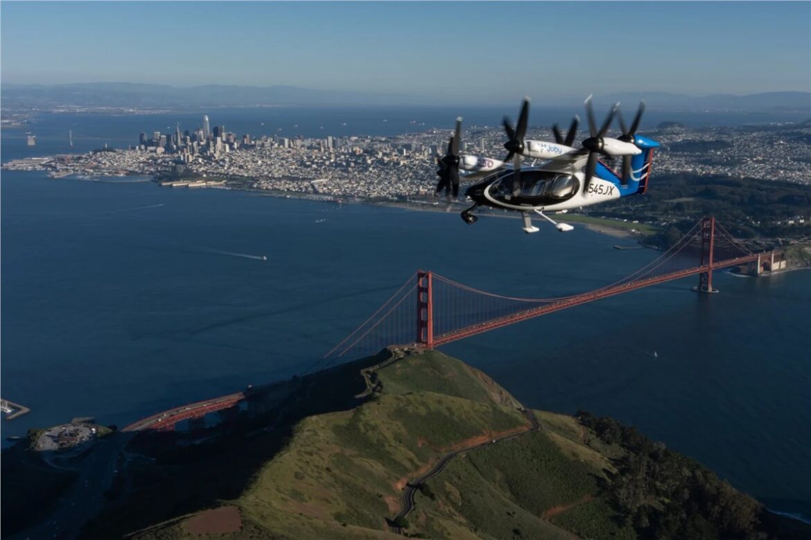 Joby Aviation, electric air taxi, San Francisco Bay flight, Golden Gate Bridge, eVTOL Integration Pilot Program, 2026 Electric Skies Tour,