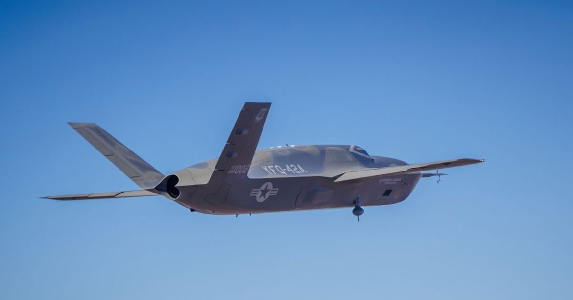 YFQ-42A, GA-ASI, U.S. Air Force, Collaborative Combat Aircraft, flight testing, software remediation, uncrewed fighter, David R. Alexander, Technology Maturation and Risk Reduction, human-machine teaming