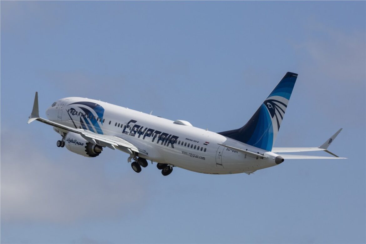 EgyptAir, Boeing 737 MAX, 737-8, SMBC Aviation Capital, fleet modernization, Captain Ahmed Adel, Barry Flannery, Anbessie Yitbarek, Boeing Sky Interior, Egypt aviation