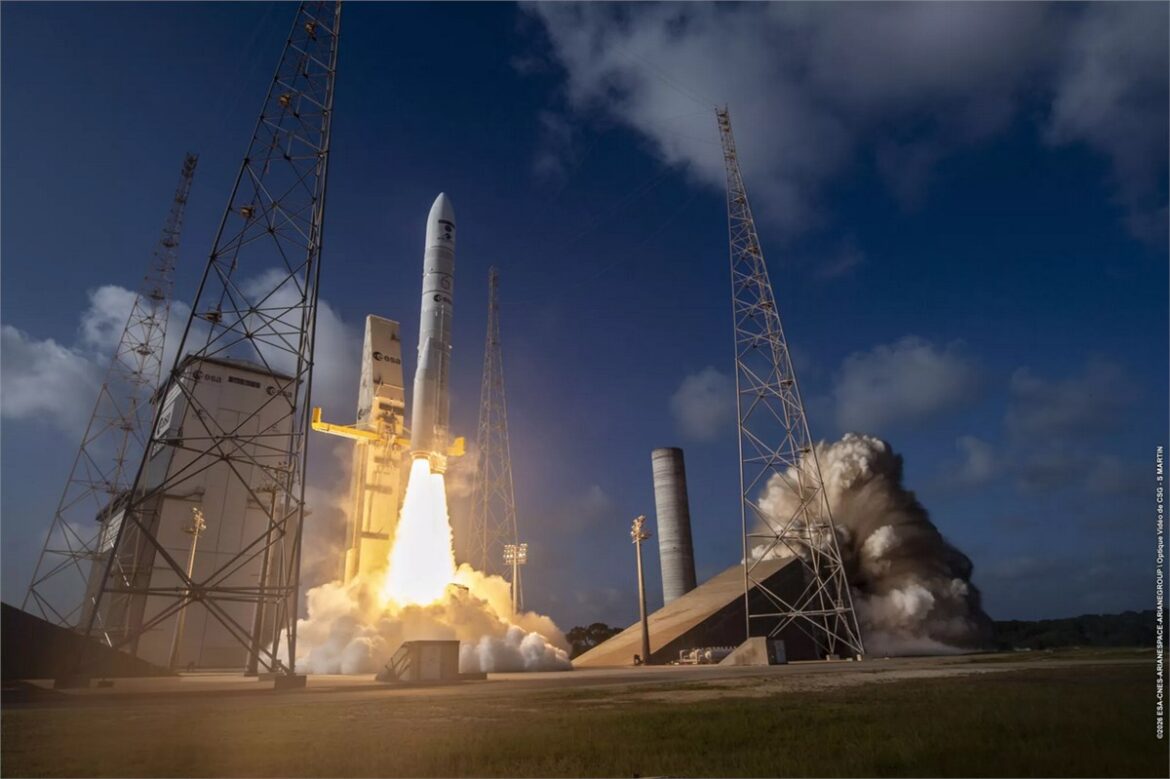 Arianespace MTG-I2 launch, Ariane 6 first geostationary launch, MTG-I2 weather satellite, Meteosat Third Generation satellite, Ariane 62 French Guiana launch, European weather satellite, MTG-I2 EUMETSAT mission, Ariane 6 geostationary transfer orbit, European meteorological satellite system, Meteosat weather monitoring, space magazines in India, latest space news in India,