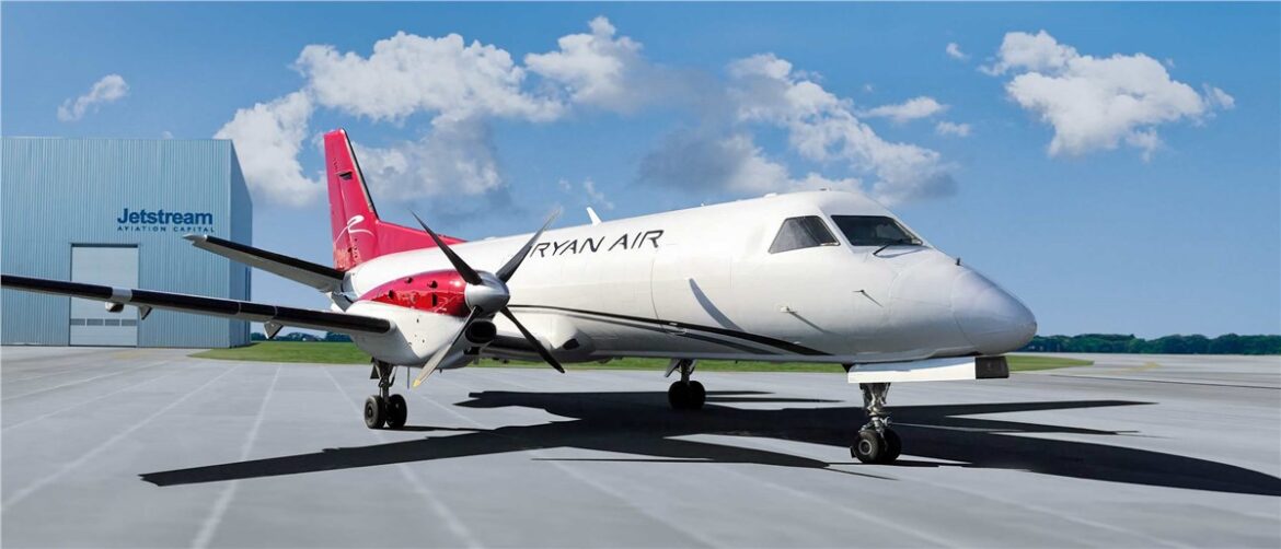 Jetstream Saab 340B cargo aircraft, Ryan Air Alaska Saab 340B, Saab 340B(F) cargo delivery, Jetstream Aviation Capital, Ryan Air cargo operations Alaska, Saab 340B cargo aircraft leasing, Western Alaska cargo flights, regional aircraft leasing, Saab 340B freighter, Alaska regional cargo airline,