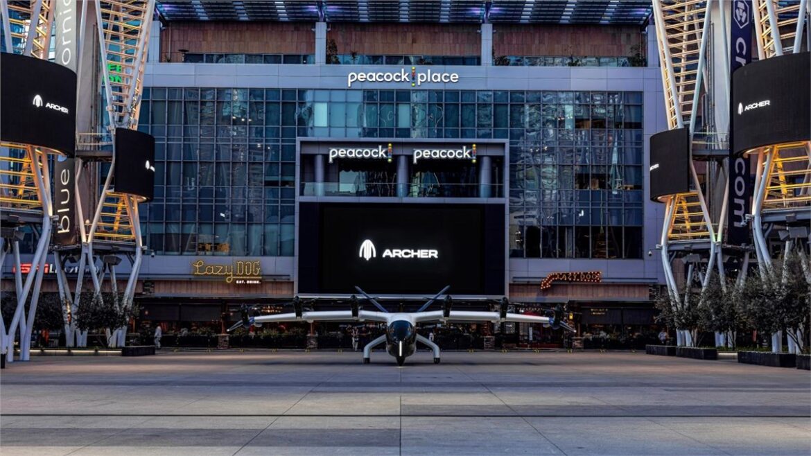 Archer AEG L.A. LIVE vertiport, Archer Midnight Los Angeles, Los Angeles electric air taxi network, L.A. LIVE vertiport development, Archer LA28 air taxi, urban air mobility Los Angeles, Archer Midnight eVTOL, downtown Los Angeles vertiport, BETA electric aviation chargers, LA28 Games air taxi infrastructure, drone magazines in India, Indian defence drone news,