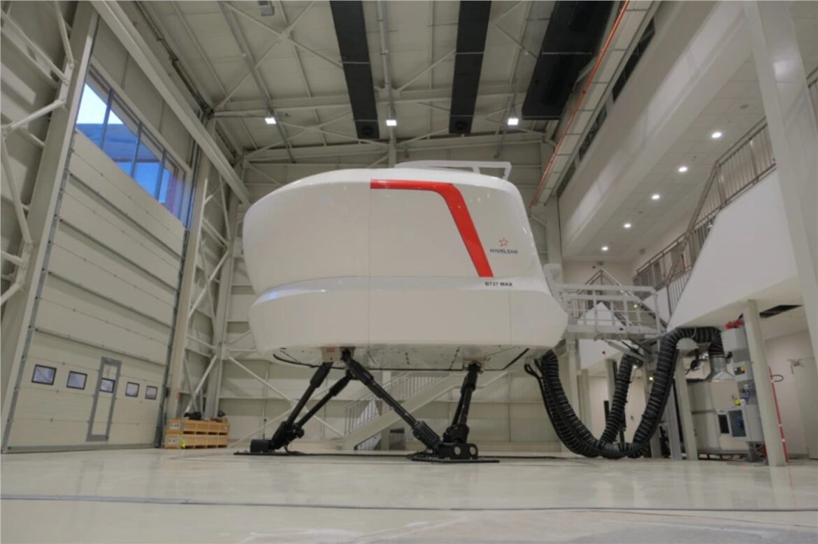 Turkish Airlines HAVELSAN simulators, Boeing 737 MAX full flight simulator, HAVELSAN B737 MAX simulator, Turkish Airlines Vision 2033, HAVELSAN STARLINE simulator, flight simulator manufacturing Turkey, Turkish Airlines pilot training, HAVELSAN Ankara simulator facility,